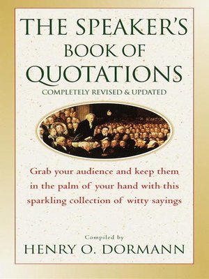 The Speaker's Book of Quotations - ebook